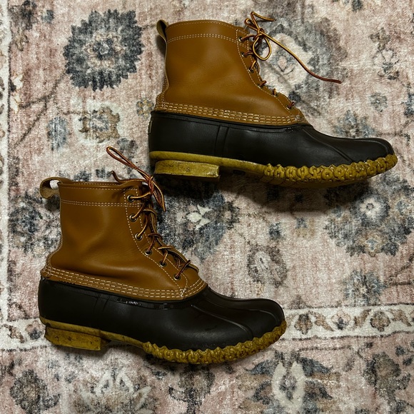 Men's Bean Boots by L.L. Bean Leather Waterproof Rubber Duck Boots Size: 12 M - Picture 2 of 6